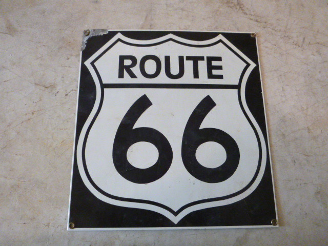 lot 181 image: Route 66 Metal Sign