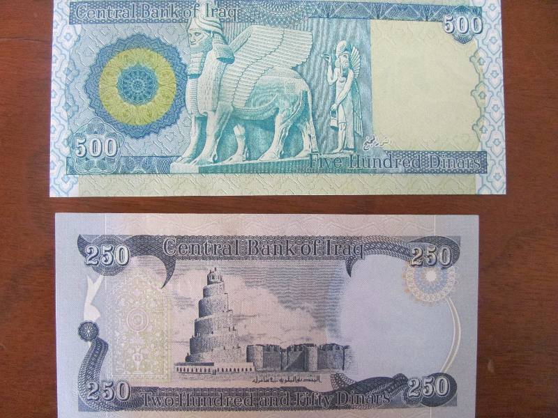 Set of 2 Iraq Dinar Bills