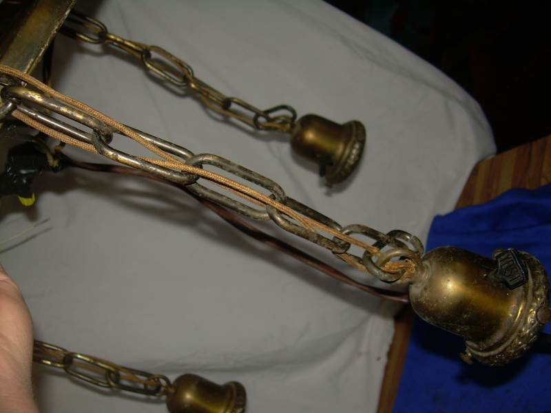 Vintage brass hanging light