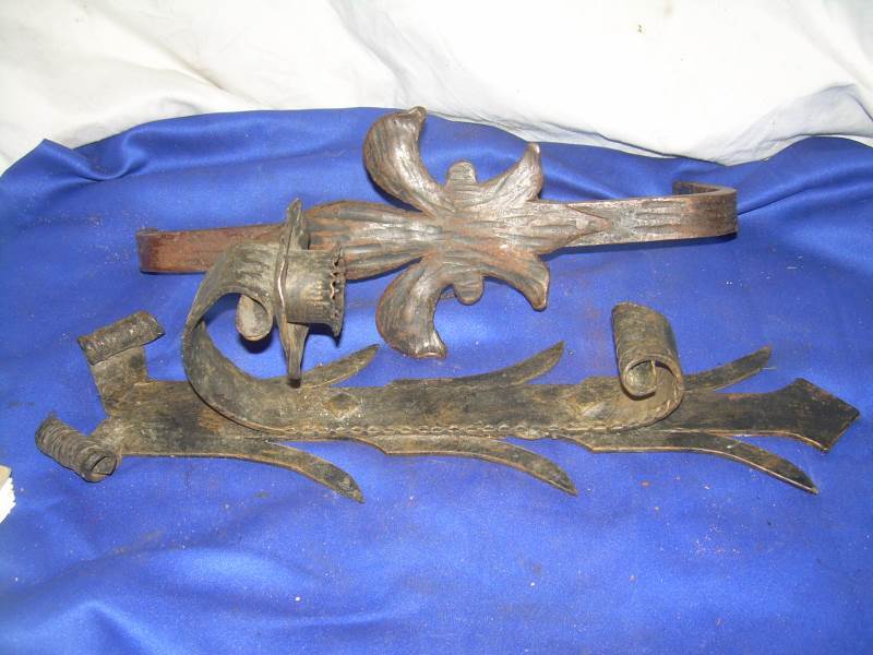 vintage iron candle holder and bracket