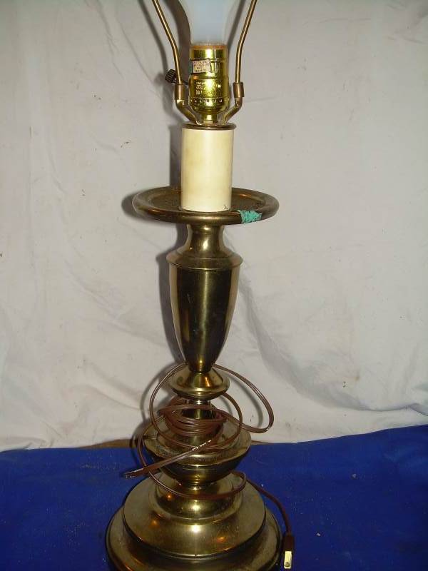 older brass lamp