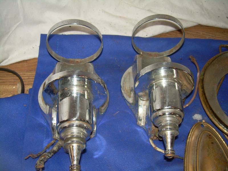 some brass light fixtures