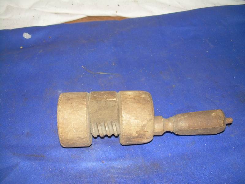 Antique wooden vice