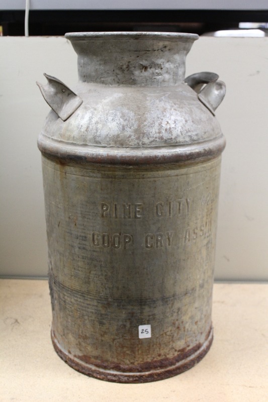 lot 25 image: Antique Cream Can