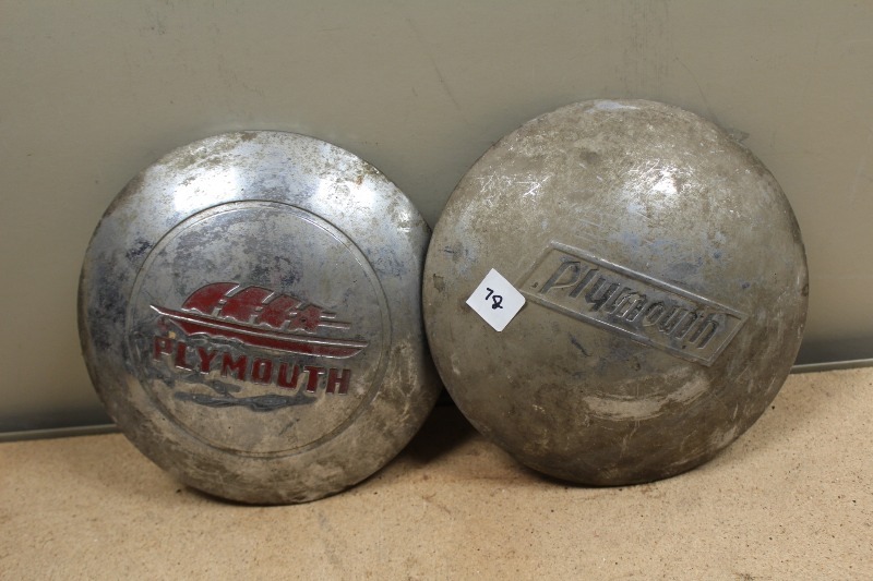 lot 78 image: Plymouth Dog Dish Hubcaps