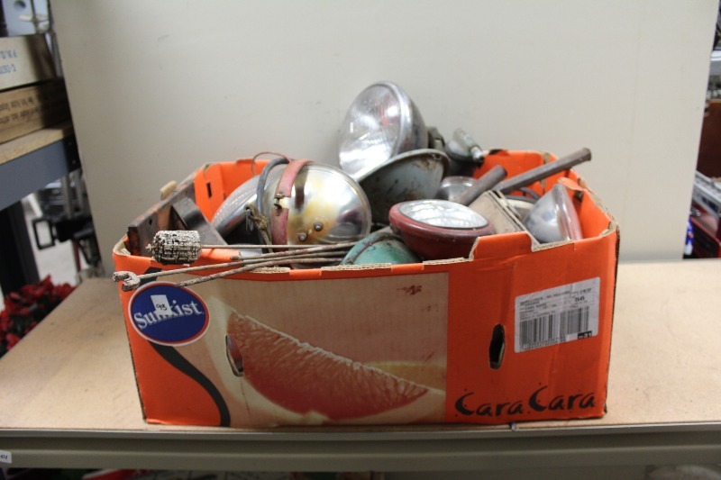 lot 93 image: Vintage Headlamps, etc..