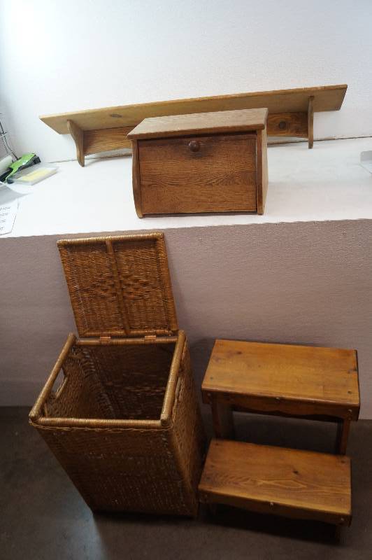 lot 27 image: Shelves, Stool And More