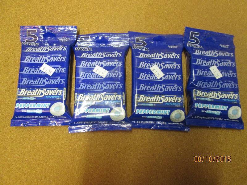 lot of 4 breath savers packs with 5...