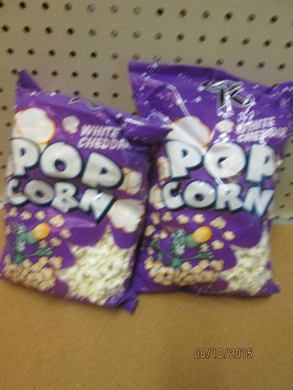 lot of 2 pop corn white chedder bag...