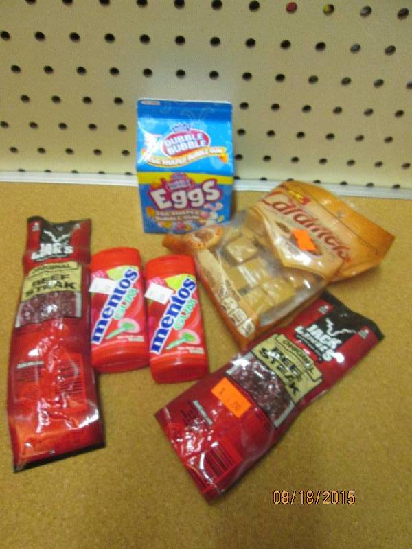 mixed lot of snacks robin eggs, ja...