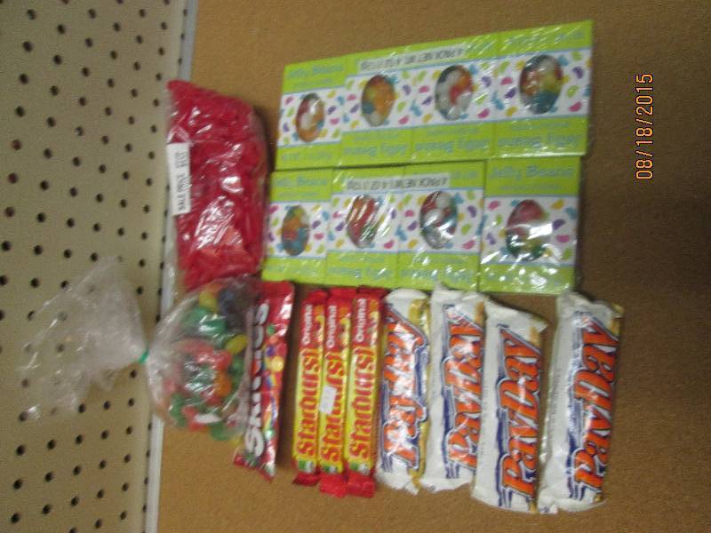 mixed lot of snacks Payday bars, s...