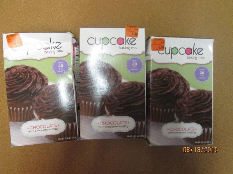 lot of 3 cupcake baking mix with fr...