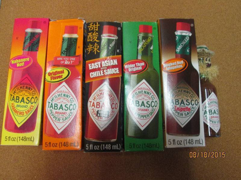 lot of 6 mixed tabasco sauces haba...