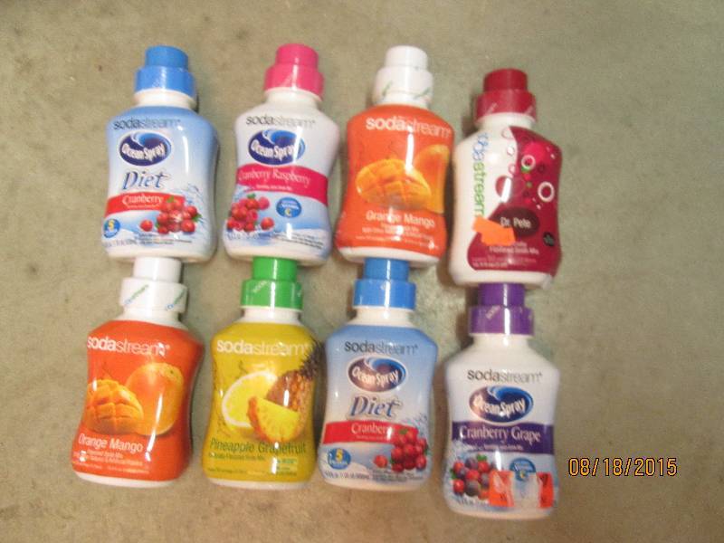lot of 8 soda stream ocean spray mi...