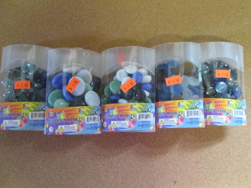 lot of 5 sets of decoration marbles...