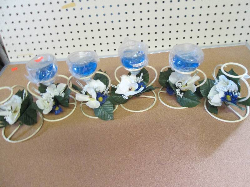 lot of 6 decorative candle holders ...
