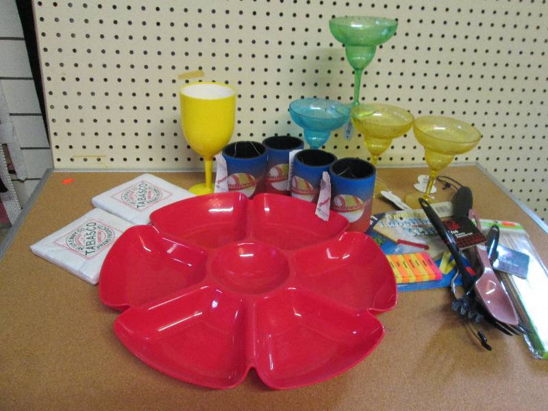 mixed lot of kitchen dishes and sup...