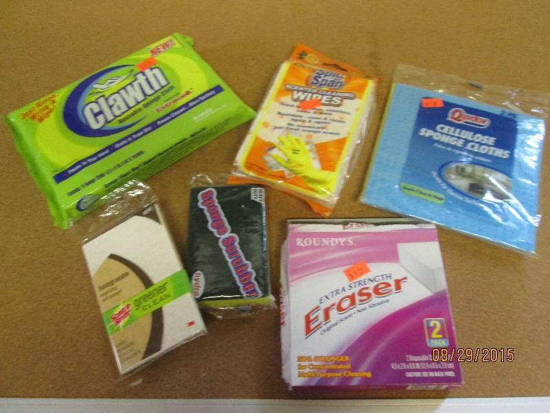 lot of cleaning- clothes , sponges,...