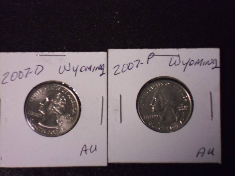 2007-P, 2007-D Wyoming State AU Quarters