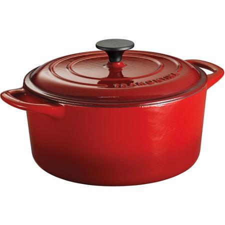 lot 19 image: Tramontina 5.5-Quart Enameled Cast Iron Dutch Oven with Lid