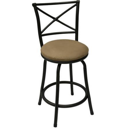 lot 42 image: Mainstays 24 X-Back Swivel Barstool
