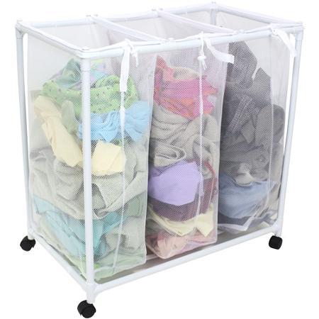 lot 48 image: Mainstays 3-Bag Laundry Sorter