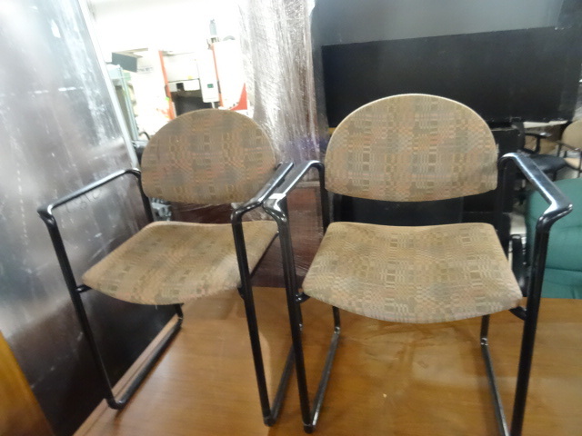 2 Matching Metal Framed Side Chairs