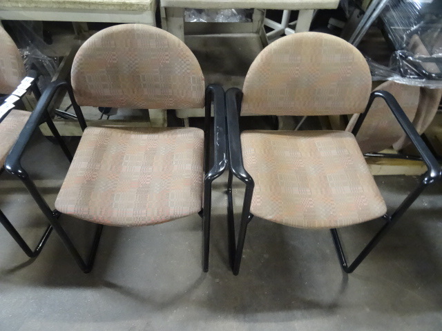 2 Matching Metal Framed Side Chairs