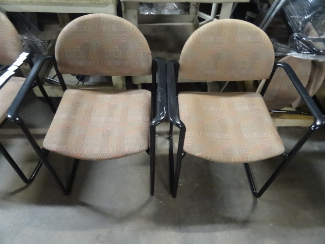 2 Matching Metal Framed Side Chairs