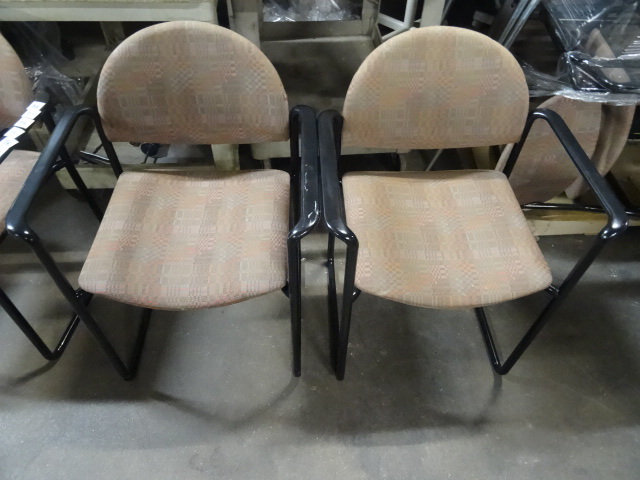 2 Matching Metal Framed Side Chairs