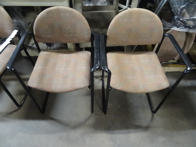 2 Matching Metal Framed Side Chairs