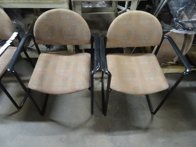 2 Matching Metal Framed Side Chairs