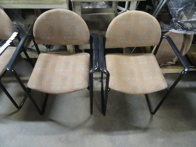 2 Matching Metal Framed Side Chairs