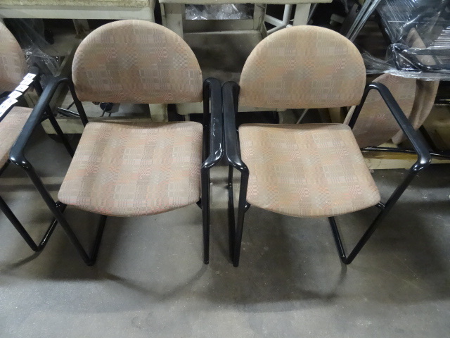 2 Matching Metal Framed Side Chairs