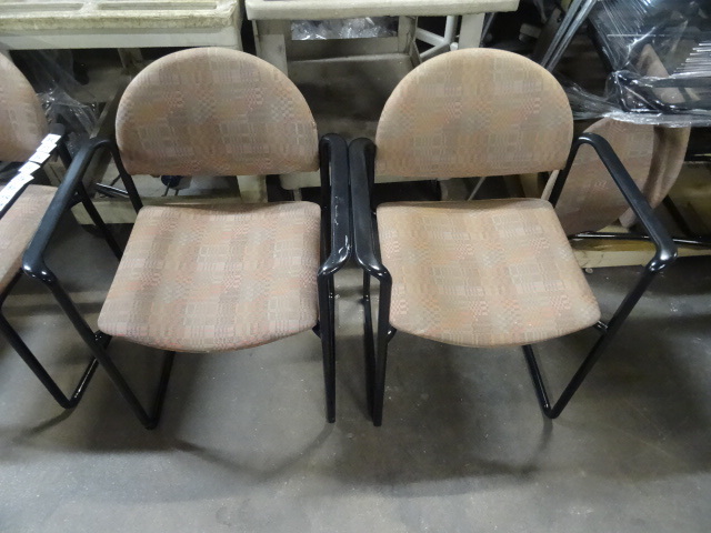 2 Matching Metal Framed Side Chairs