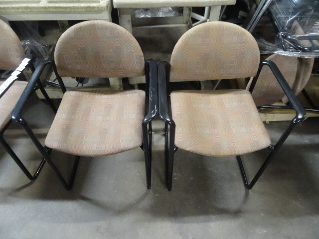 2 Matching Metal Framed Side Chairs