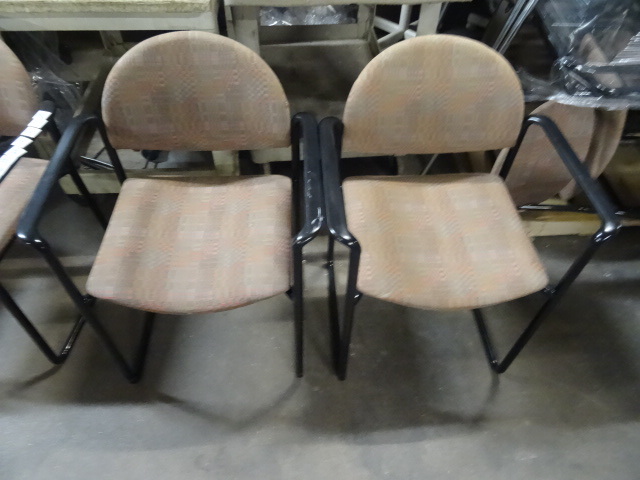 2 Matching Metal Framed Side Chairs