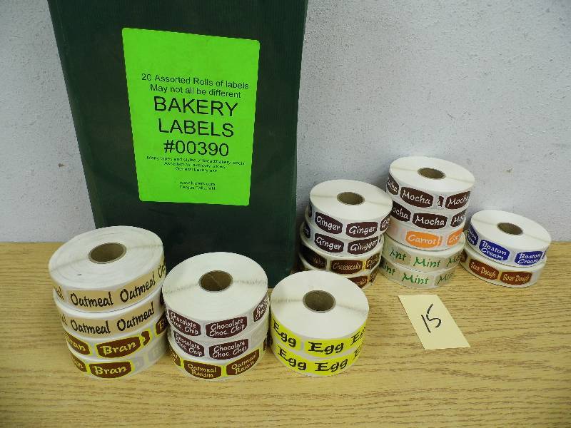Case of New Bakery Labels