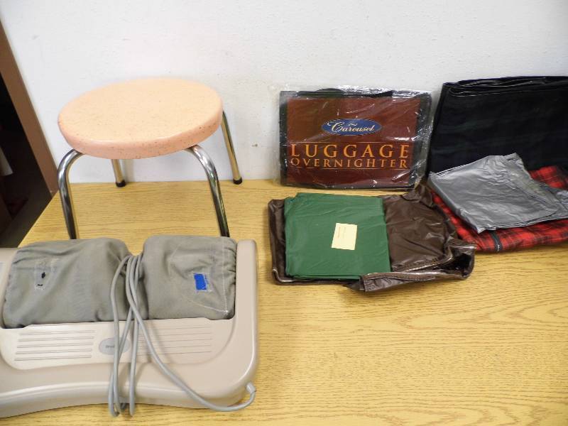 Foot Massager, Garment Bags, Stool