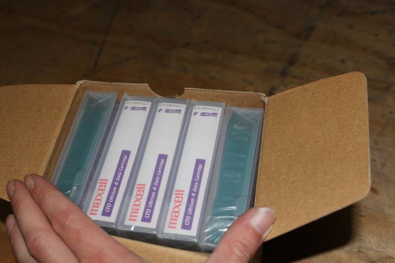 lot 17 image: Box Lot Of Maxell LTO Ultrium 4 Data Cartridges app. 5 ct.