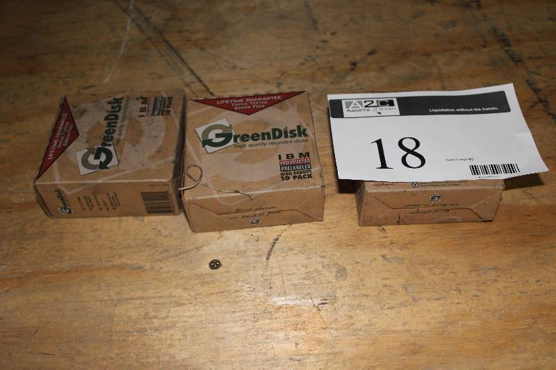 lot 18 image: Lot of (3) Including Green Disk High Quality Recycled Disks app. 10perBox.