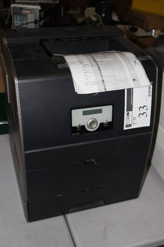 lot 33 image: Dell 3100cn Color Network Laser Printer Tested & Operational.
