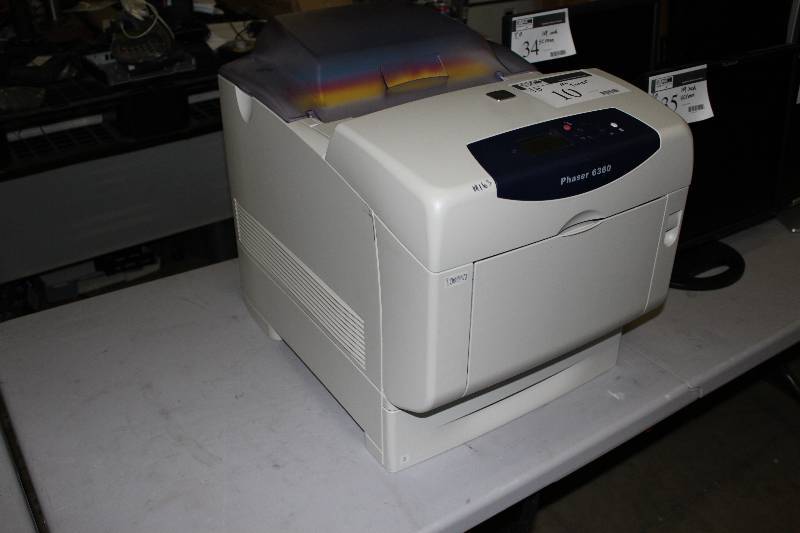 lot 10 image: Xerox Phaser 6360 Color Printer Tested & Operational Does Not Include Toner.