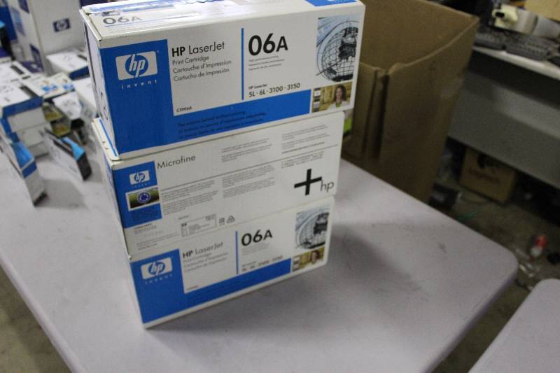 lot 65 image: Box Lot of (3) HP LaserJet Print Cartridge 06A For 5L 6L 3100 3150.