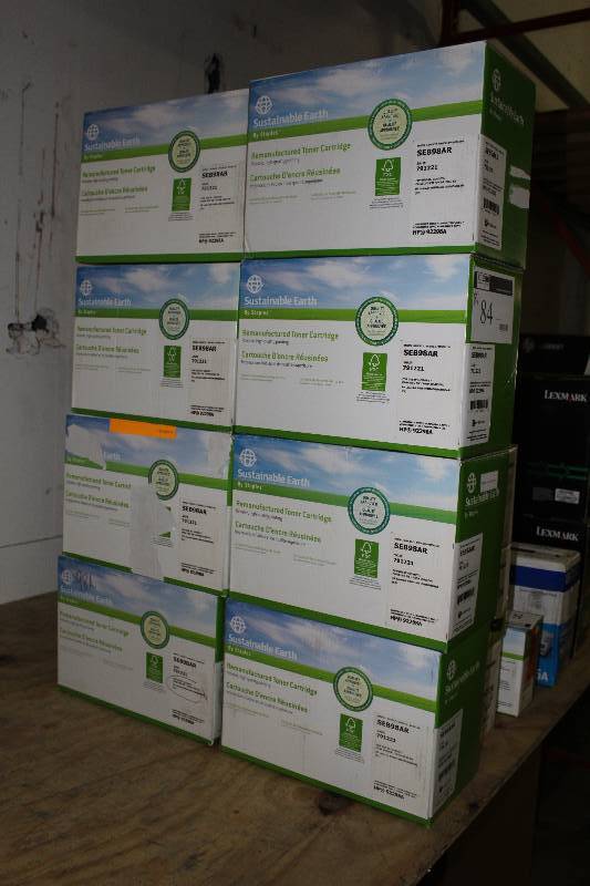 lot 84 image: Box Lot of (8) Replacement Toner Cartridge Model SEB98AR For HP 92298A.
