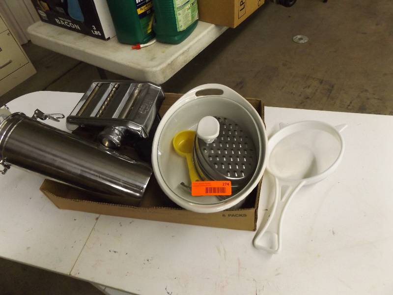 lot 274 image: Pasta Maker, Casserole Dish,
