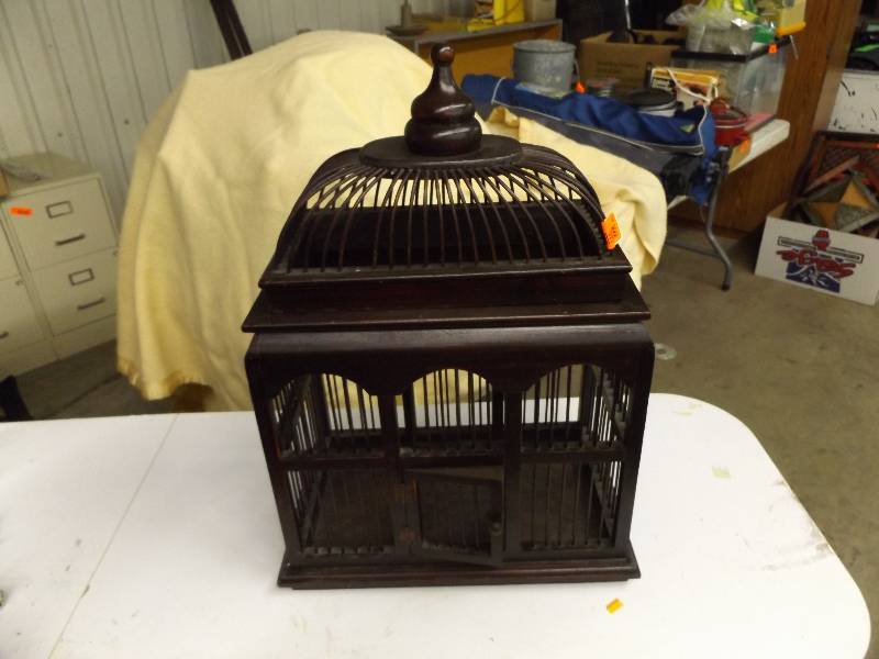 lot 97 image: Wooden Bird Cage