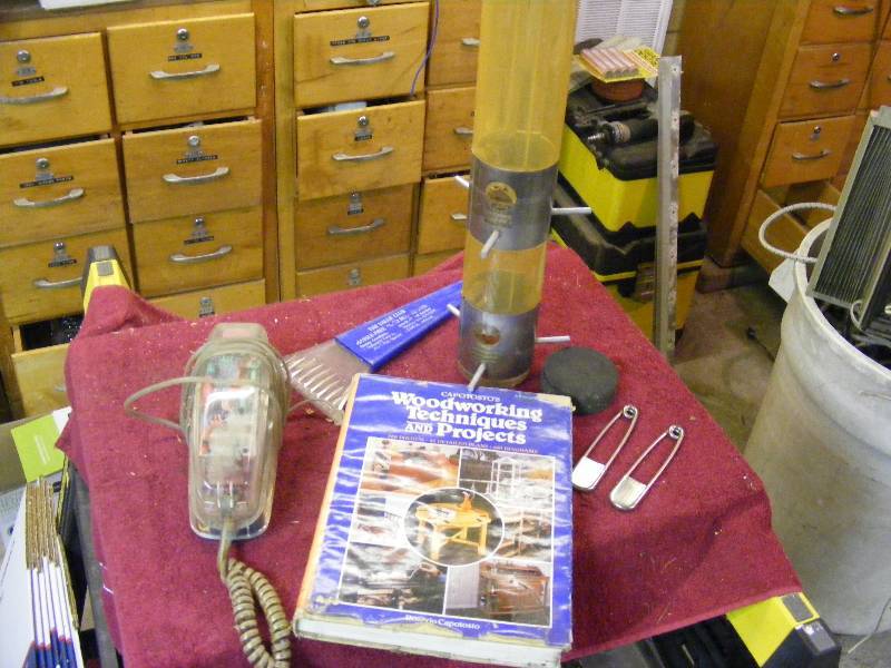 lot 20 image: Woodworking book, Phone Bird Feeder,