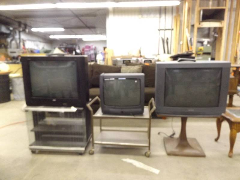 lot 295 image: 3 Televisions with Stands