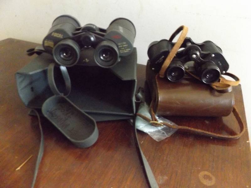 2 Pairs of Binoculars with Cases